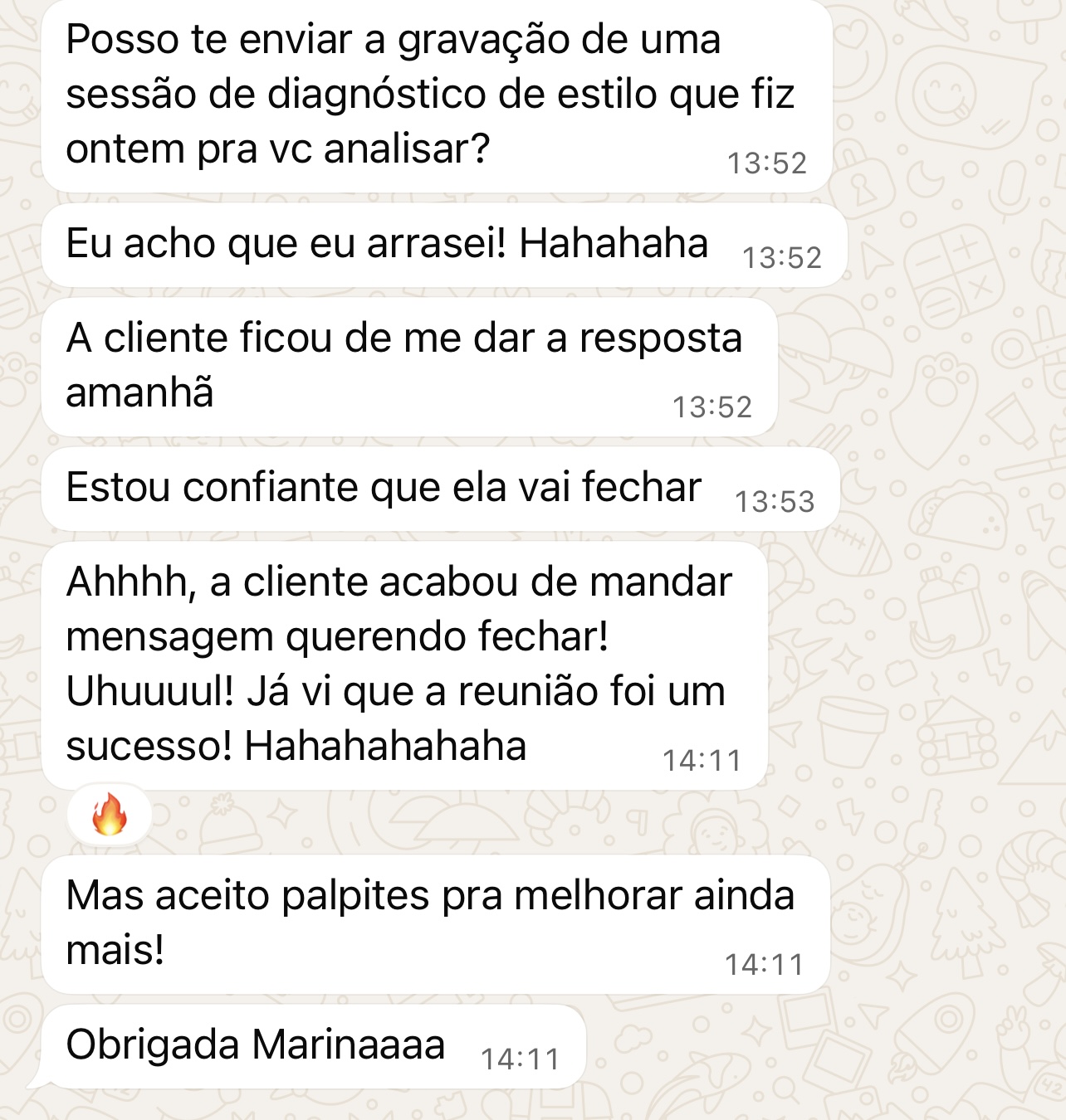 Depoimento de cliente comemorando vendas (2 de 7)